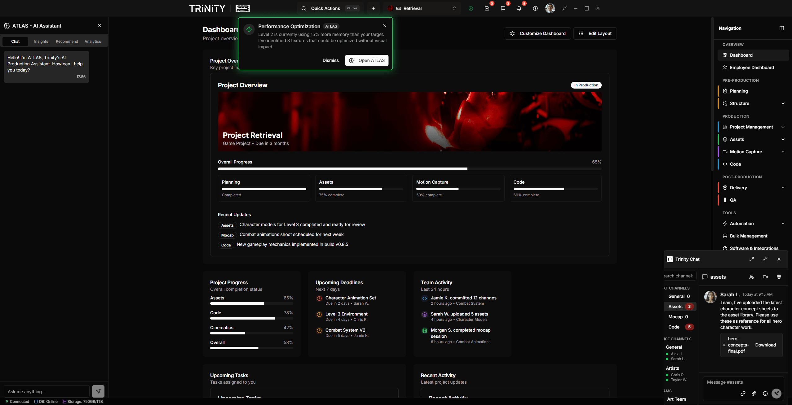 Trinity Dashboard